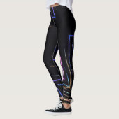 Kleurrijke strepen schitteren leggings (Links)