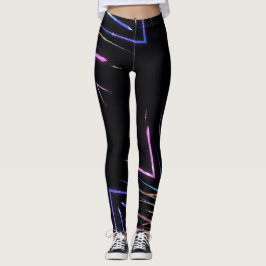 Kleurrijke strepen schitteren leggings