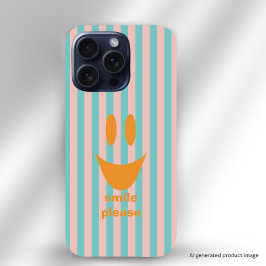 Kleurrijke Strepen Smiley Gezicht iPhone 16 Pro Hoesje
