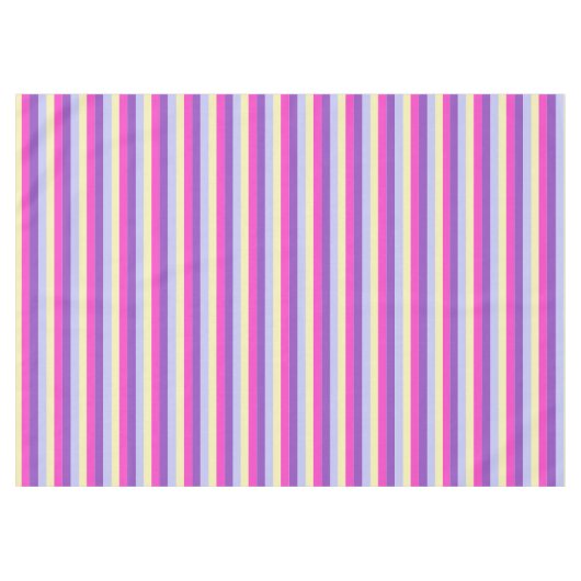 Kleurrijke Strepen Tafelkleed (Voorkant (Horizontaal))