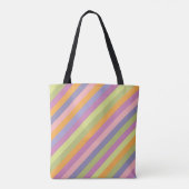 Kleurrijke strepen tote bag (Achterkant)