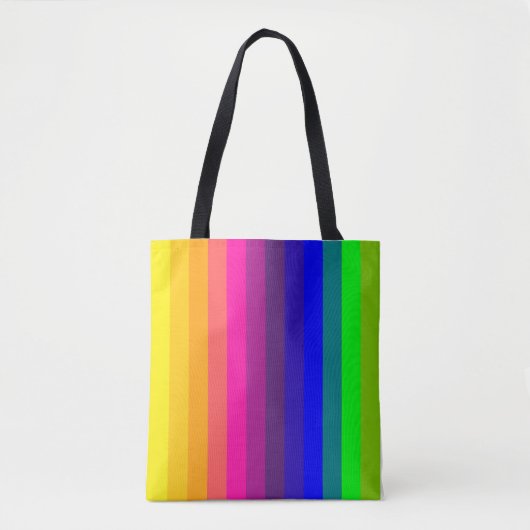 Kleurrijke Strepen Tote Bag (Voorkant)