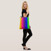 Kleurrijke Strepen Tote Bag (Op model)