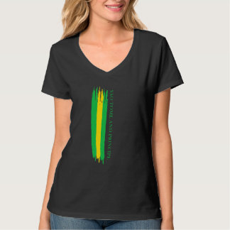 Kleurrijke strepen van de vlag van Sao Tome en Pri T-shirt