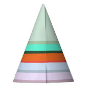 Kleurrijke Strepen Verjaardagsfeestje Pet Feesthoedjes (Achterkant)