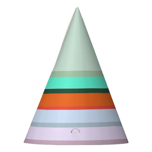 Kleurrijke Strepen Verjaardagsfeestje Pet Feesthoedjes (Links)