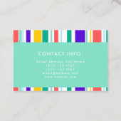 Kleurrijke strepen visitekaartje (Achterkant)