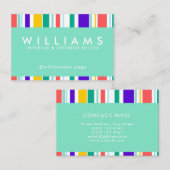 Kleurrijke strepen visitekaartje (Voorkant / Achterkant)