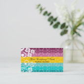 Kleurrijke strepen Visitekaartjes (Staand voorkant)