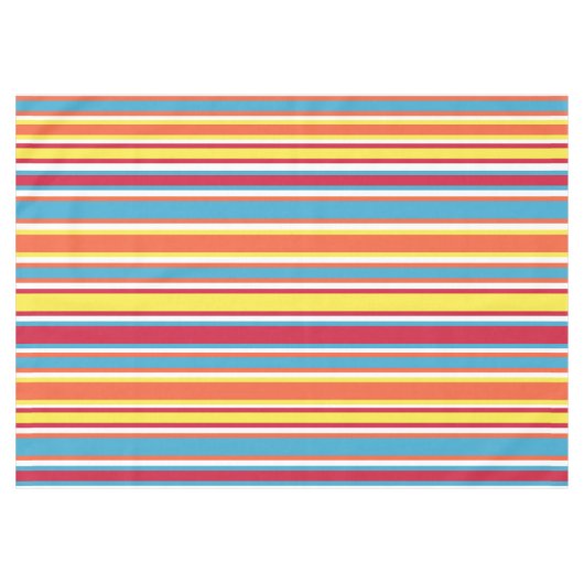 Kleurrijke strepen voor leuke verjaardagsfeestdeco tafelkleed (Voorkant (Horizontaal))