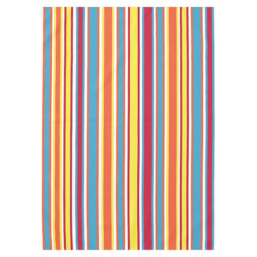 Kleurrijke strepen voor leuke verjaardagsfeestdeco tafelkleed (Voorkant)