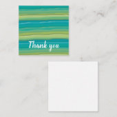 Kleurrijke Strepen Waterverf Dank u Notitiekaartje (Voorkant / Achterkant)