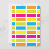 Kleurrijke strepen Zomerbruiloft Kaart (Achterkant)