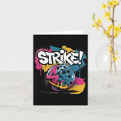 Kleurrijke Strike Bowling LL Kaart (Gele Bloem)