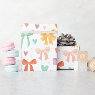 Kleurrijke Strikken & Harten Cadeaupapier
