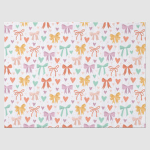 Kleurrijke Strikken & Hartjes Cadeaupapier Tissue Tissuepapier