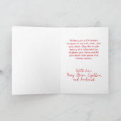 Kleurrijke Strikken Landelijke Kerstboom Feestdagen Kaart (Binnen)