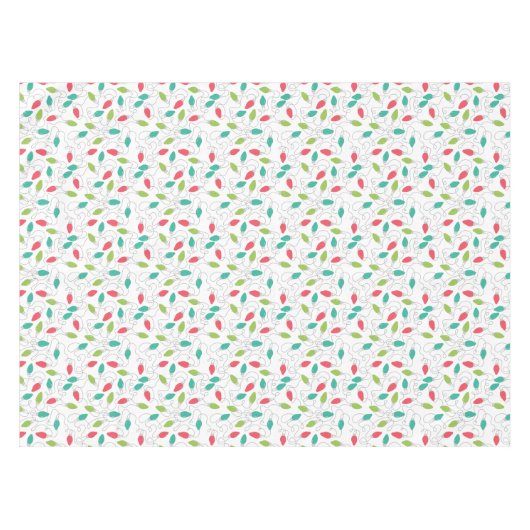 Kleurrijke String Lights Kerst Tafelkleed (Voorkant (Horizontaal))