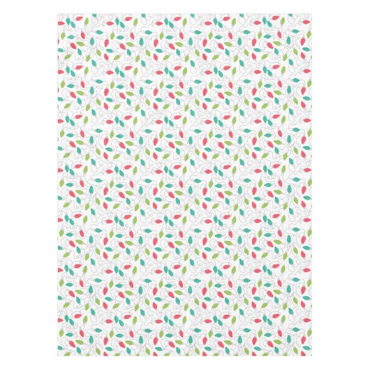 Kleurrijke String Lights Kerst Tafelkleed (Voorkant)