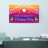 Kleurrijke String Lights Kerstbal Welkom Spandoek (Beurs)