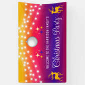 Kleurrijke String Lights Kerstbal Welkom Spandoek (Verticaal)