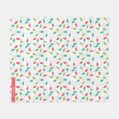 Kleurrijke String Lights Kerstmis Fleece Deken (Voorkant (Horizontaal))