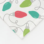 Kleurrijke String Lights Kerstmis Fleece Deken (Hoek)