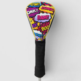 Kleurrijke Strip Pop Art Golf Grafisch Krachtig Gr Golfheadcover