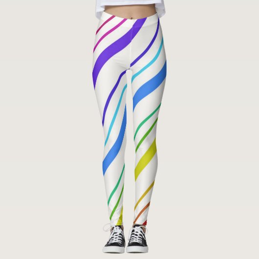 Kleurrijke Stripe Leggings (Voorkant)
