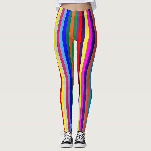 Kleurrijke Stripe Leggings (Voorkant)
