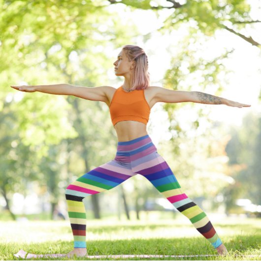 Kleurrijke Stripe Pattern Casual Sport Yoga Workou Leggings