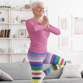 Kleurrijke Stripe Pattern Casual Sport Yoga Workou Leggings