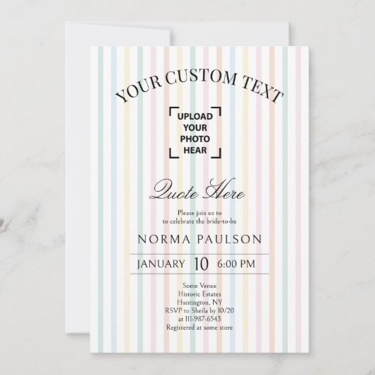 Kleurrijke  Stripe vrijgezellenfeest weekend Kaart (Voorkant)