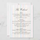 Kleurrijke  Stripe vrijgezellenfeest weekend Kaart (Achterkant)