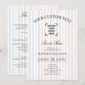 Kleurrijke  Stripe vrijgezellenfeest weekend Kaart (Voorkant / Achterkant)