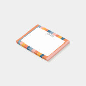 Kleurrijke stripes aangepast grafisch logo op maat post-it® notes (Schuin)