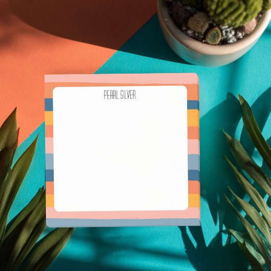 Kleurrijke stripes aangepast grafisch logo op maat post-it® notes