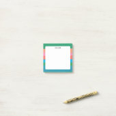 Kleurrijke stripes aangepast grafisch logo op maat post-it® notes (Op bureau)