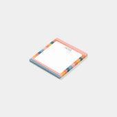 Kleurrijke stripes aangepast grafisch logo op maat post-it® notes (Schuin)
