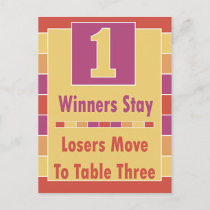 Kleurrijke Stripes Bunco-kaart #1 Briefkaart