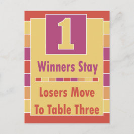 Kleurrijke Stripes Bunco-kaart #1 Briefkaart