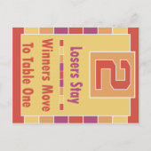 Kleurrijke Stripes Bunco-kaart #2 Briefkaart (Achterkant)