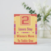 Kleurrijke Stripes Bunco-kaart #2 Briefkaart (Staand voorkant)