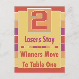 Kleurrijke Stripes Bunco-kaart #2 Briefkaart