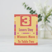 Kleurrijke Stripes Bunco-kaart #3 Briefkaart (Staand voorkant)