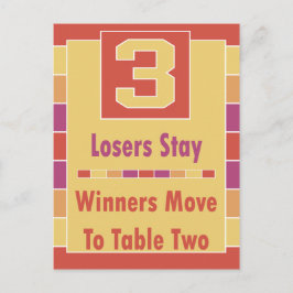 Kleurrijke Stripes Bunco-kaart #3 Briefkaart