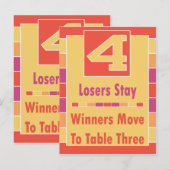 Kleurrijke Stripes Bunco-kaart 4 tot 3 Briefkaart (Voorkant / Achterkant)