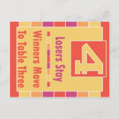 Kleurrijke Stripes Bunco-kaart 4 tot 3 Briefkaart (Achterkant)