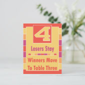 Kleurrijke Stripes Bunco-kaart 4 tot 3 Briefkaart (Staand voorkant)