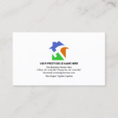 Kleurrijke Stripes Handyman Tools Remodelling Visitekaartje (Achterkant)